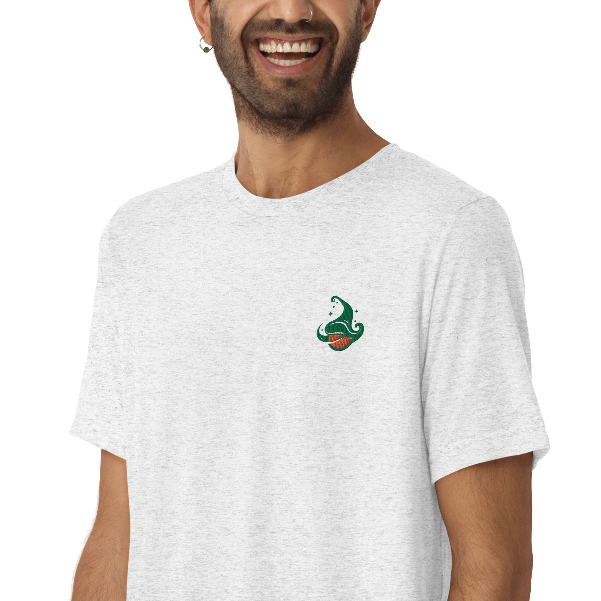 T-Shirt in Weiß Conversionzauber Stickerei